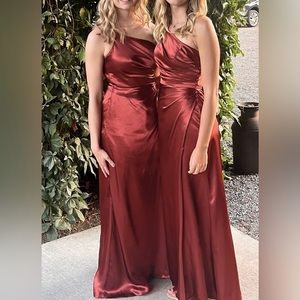 David’s Bridal Galina Signature Charmeuse Draped One-Shoulder Dress